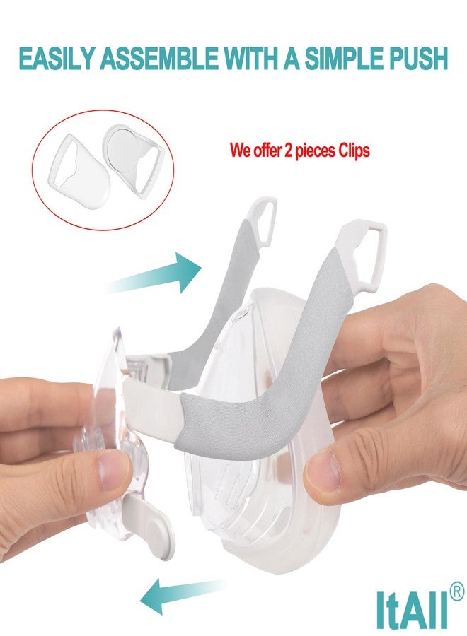 ItAll FSA HSA Eligible Frame Supplies Compatible with AirFit F20,Frame and Reinforced Magnetic Headgear Clips for AirTouch F20, Integrating Padding with Extra Strap Covers Enhanced Comfort - Image 4